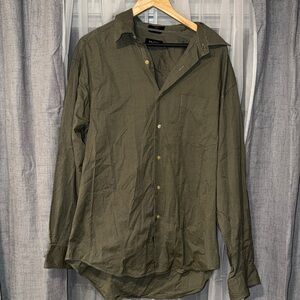Nautica Dark Olive Button Down Shirt